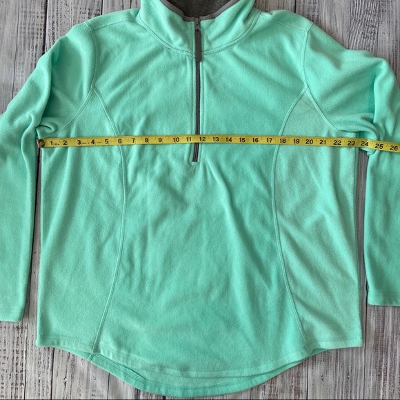 Made For Life Mint and Gray Half Zip Pullover.  Size XLarge. EUC - Picture 5 of 6